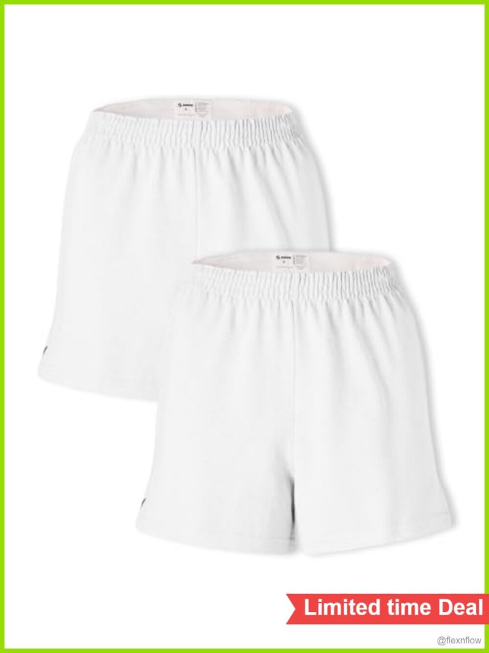 Cotton Blend Cheer Shorts 3" Inseam Athletic 2 Pack